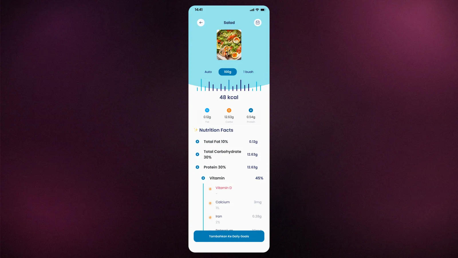 Screenshot 4 of Alitnest — Healthy-lifestyle prototype app featuring AI-based food scanning, workout schedules, and nutrition consultations.