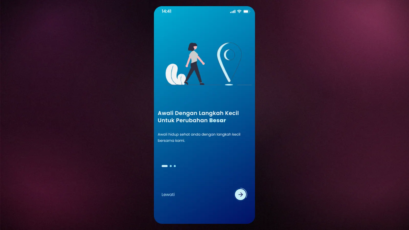 Screenshot 1 of Alitnest — Healthy-lifestyle prototype app featuring AI-based food scanning, workout schedules, and nutrition consultations.