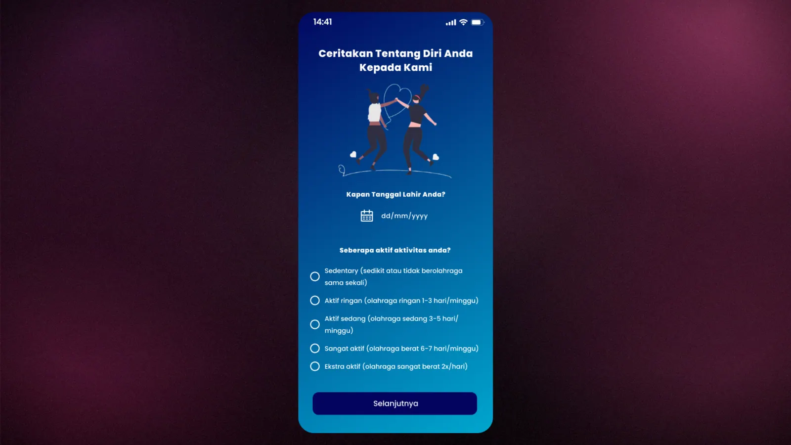 Screenshot 2 of Alitnest — Healthy-lifestyle prototype app featuring AI-based food scanning, workout schedules, and nutrition consultations.